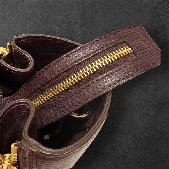 Henri Bendel West 57th Large Satchel in Eggplant Epi Leather - Picture 12 of 17